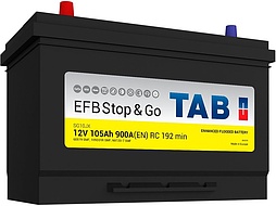 АКБ TAB EFB Stop & Go Asia 6ст-105 (п.п.) 900А 306*173*225 (60519 EFB)