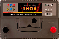 АКБ THOR Asia 6ст-70 (о.п.) 650А 259*175*220 (80D26L SMF)
