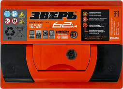 АКБ ЗВЕРЬ 6ст-62 (о.п.) 620А 242*175*175 низк.