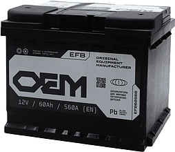 АКБ OEM EFB 6ст-60 (о.п.) 560А 242*175*190 (60560)