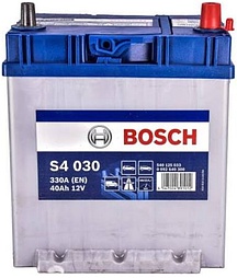 АКБ BOSCH Asia Silver S4 030 6ст-40 (о.п.) 330А 187*140*227 540 125 033 тонк. кл.