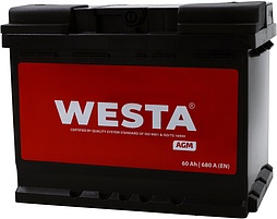 АКБ WESTA AGM 6ст-60 (о.п.) 680А 242*175*190 (56020) Турция