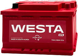 АКБ WESTA EFB 6ст-70 (о.п.) 680А 278*175*175 (EFB 70D LB3) низк.