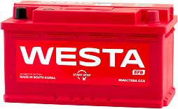 АКБ WESTA EFB 6ст-80 (о.п.) 760А 315*175*175 (EFB 80DLB4) низк.