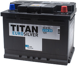 АКБ TITAN Euro Silver 6ст-63 (о.п.) 610А 242*175*190