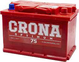 АКБ CRONA 6ст-75 (п.п.) 600А 278*175*190 каз.