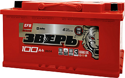 АКБ ЗВЕРЬ EFB 6ст-100 (п.п.) 860А 352*175*190