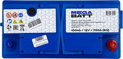 АКБ MEGABATT 6ст-100 (о.п.) 750А 353*175*190 (MF60038)