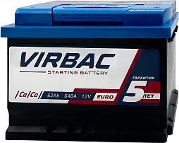 АКБ VIRBAC 6ст-62 (о.п.) 640А 242*175*175 низк.