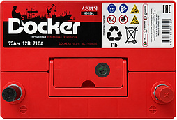 АКБ DOCKER Asia 6ст-75 (о.п.) 710А 260*175*225
