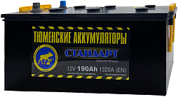 АКБ ТЮМЕНСКИЕ АККУМУЛЯТОРЫ СТАНДАРТ 6ст-190 (п.п.) 1320А 518*228*238 кр. плоская конус