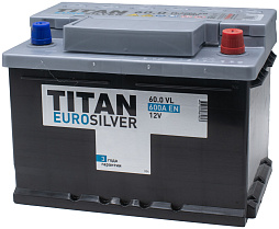 АКБ TITAN Euro Silver 6ст-60 (о.п.) 600А 242*175*175 низк.